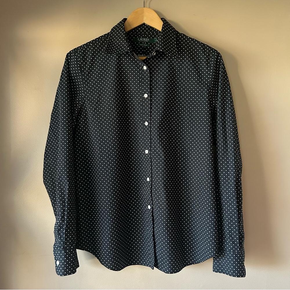 Lauren Ralph Lauren Polka Dot Button Up Shirt